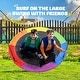 preview thumbnail 6 of 6, 60" Large Saucer Tree Swing for Kids Adults 900D Oxford Waterproof with 2pcs Hanging Straps-Rainbow