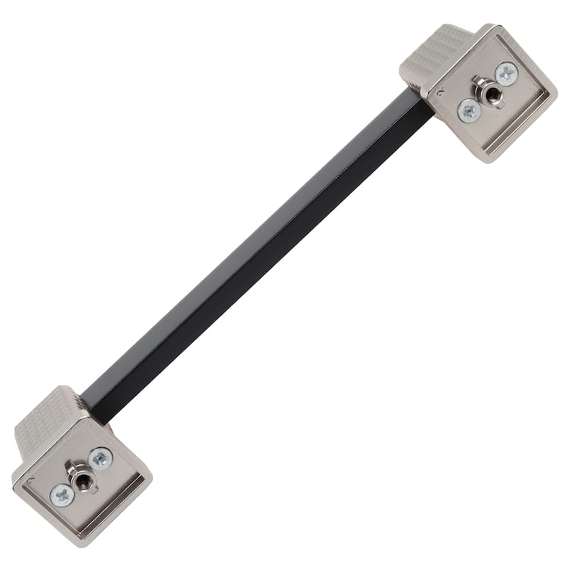 5 in. Center Modern Flat Embossed Matte Black Cabinet Pulls (10-Pack)