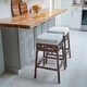 preview thumbnail 16 of 18, Bali Bohemian Woven Rattan Backless Bar Stool with Square Foam Cushion and Footrest for Kitchen Island or Home Bar