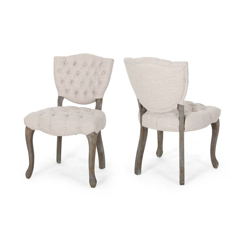 Crosswind Diamond Stitch Fabric Dining Chair by Christopher Knight Home