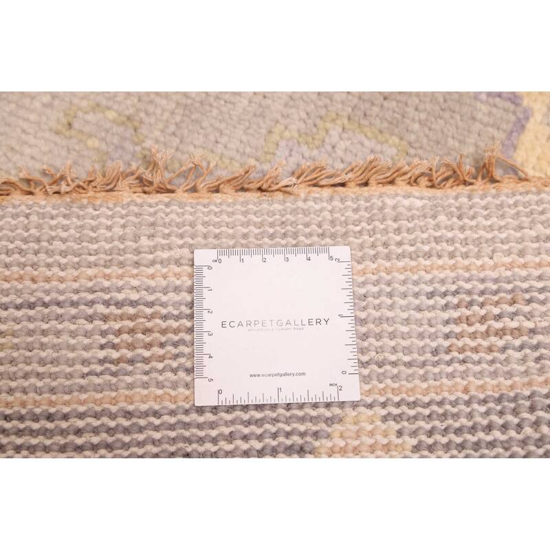 ECARPETGALLERY Hand-knotted Modern Oushak Grey Wool Rug - 8'0 x 9'10