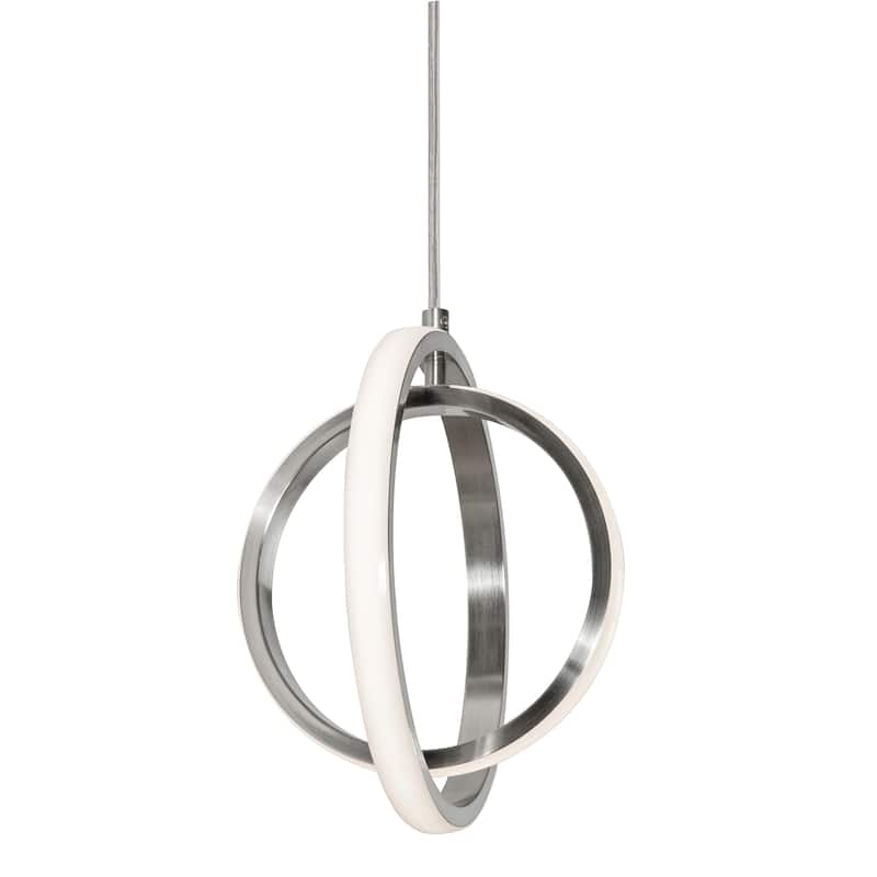 Lock 9" LED Pendant Light - 9"Dia x 9"H - Satin Nickel