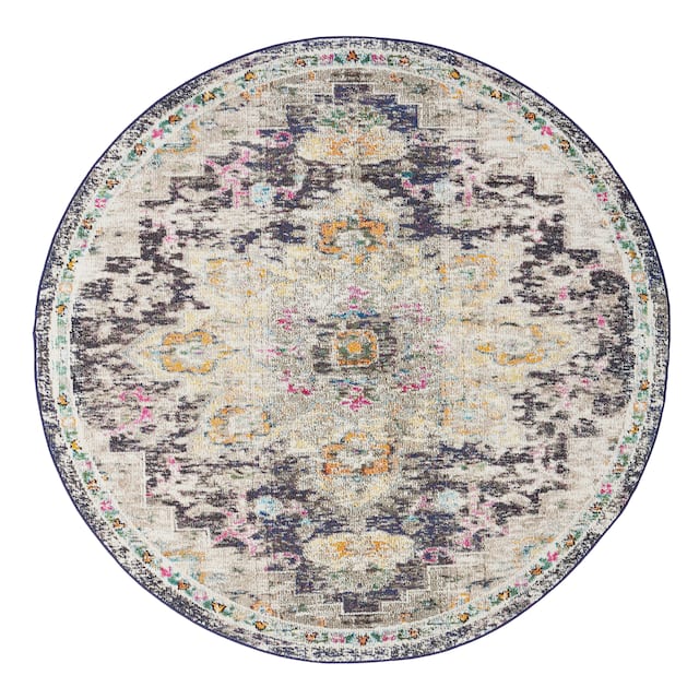 SAFAVIEH Madison Diederike Boho Medallion Distressed Rug