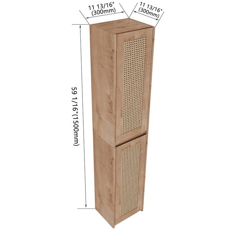 MEDUNJESS Bathroom Side Cabinet, Float Mounting Design