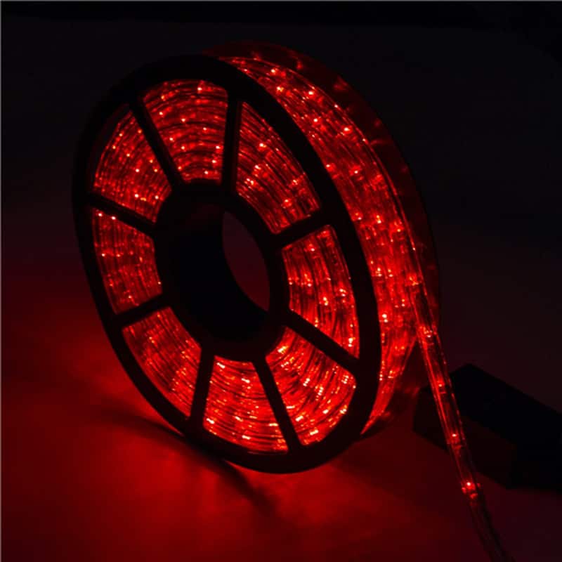 Ainfox 50/100ft LED Rope Light Outdoor Christmas Decorative Party Lighting - 50FT - Red