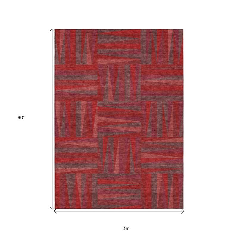 HomeRoots Geometric Transitional Rectangle Outdoor Rug