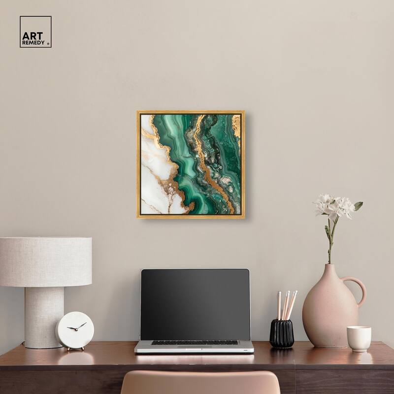 Malachite Majesty Canvas by Art Remedy