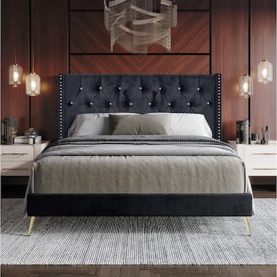 Homer Tufted Upholstered Platform Bed