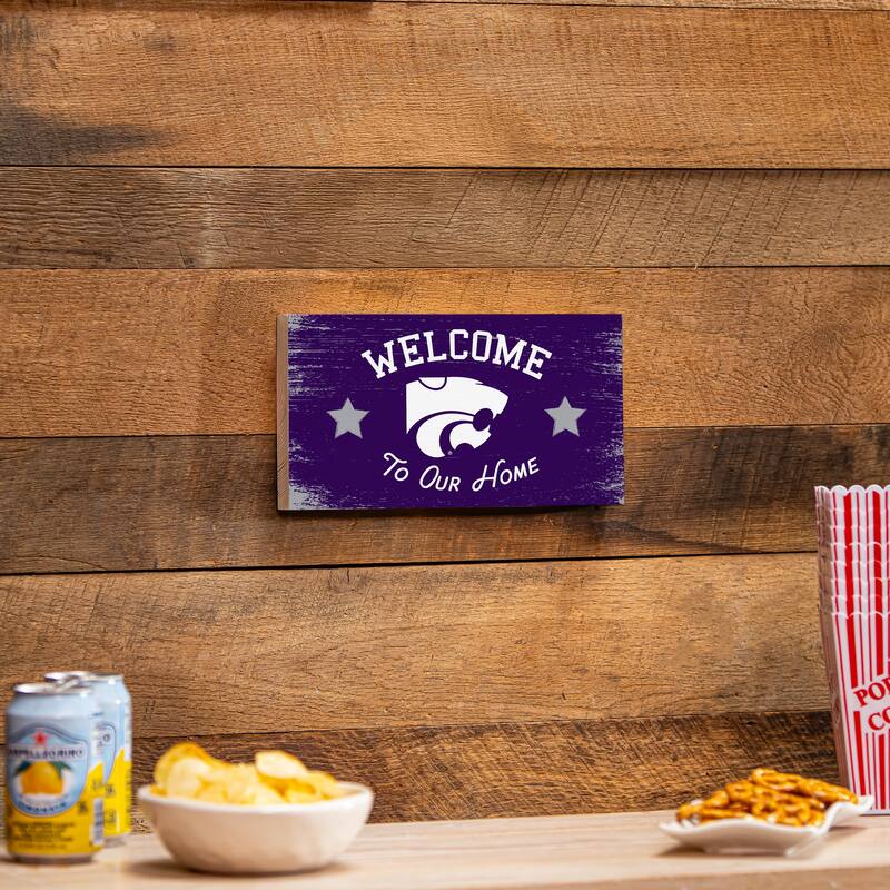 Kansas State University Wooden Door Decor Wall Sign - Multi-Color - 6 x 11