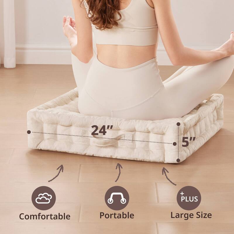 Intelligent Design Azza Poly Chenille Square Floor Pillow Cushion