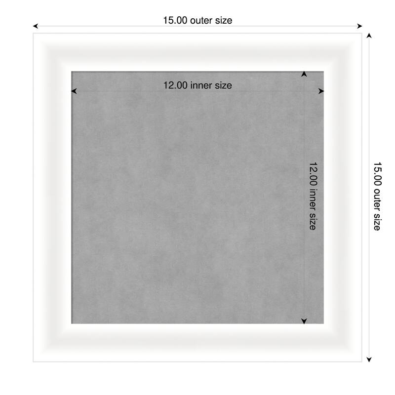 Amanti Art Oliver Black Narrow Framed - 15 x 15 in - Oliver White Narrow