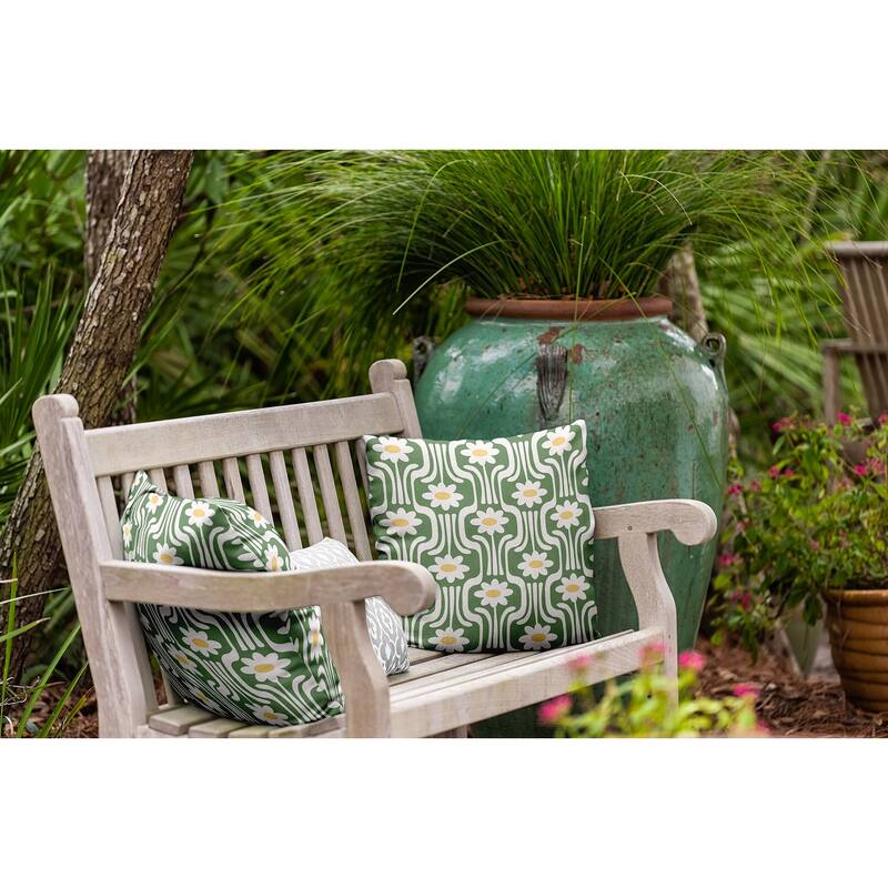 Daisys and Squiggles Indoor/Outdoor Throw Pillow