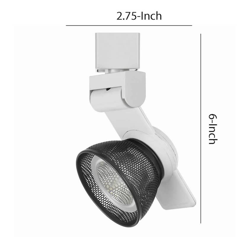 12W Integrated LED Metal Track Fixture with Mesh Head, Black and White