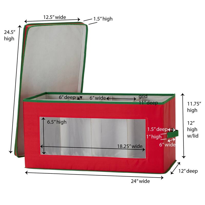 Household Essentials Holiday Figurine Storage Box