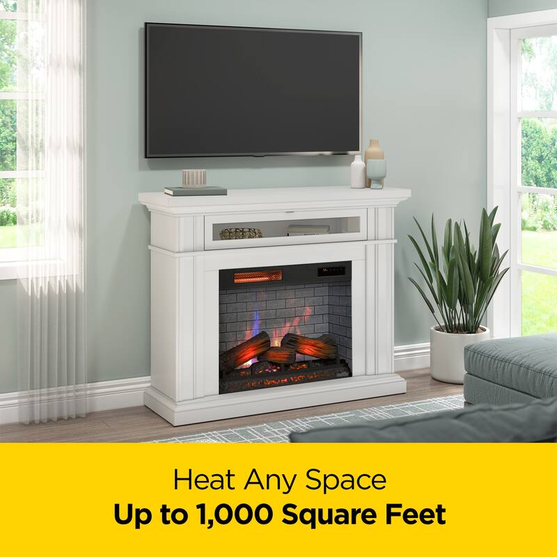 duraflame® Electric Fireplace Wall Mantel with Infrared Heater and Remote Control