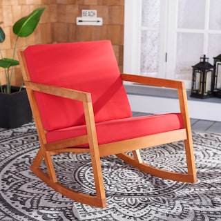 SAFAVIEH Outdoor Vernon Rocking Chair with Cushion - 26"W x 38"D x 31"H