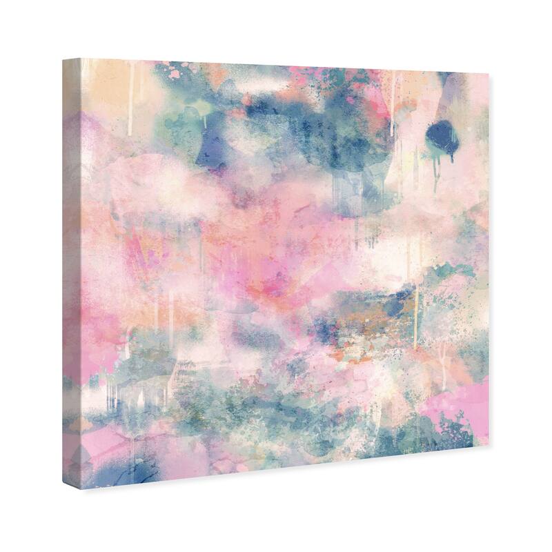 Wynwood Studio Abstract Sancerre Pink and Light Pink Modern & Contemporary Wall Art Canvas Print