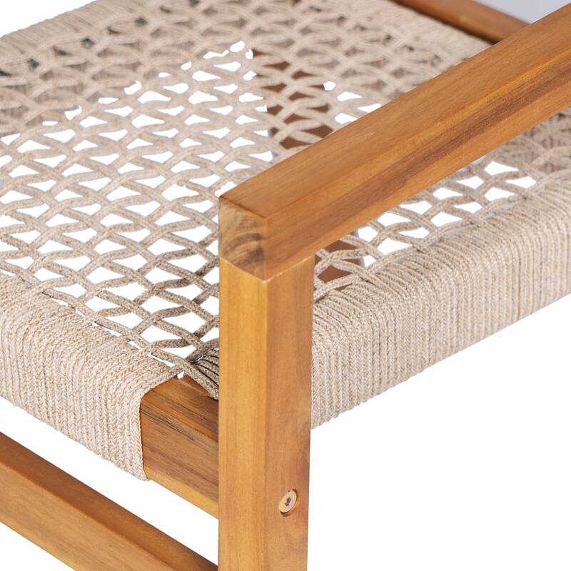 Christopher Knight Home - Lyla Outdoor Rope Woven Acacia Dining Chair Set (Only chair)