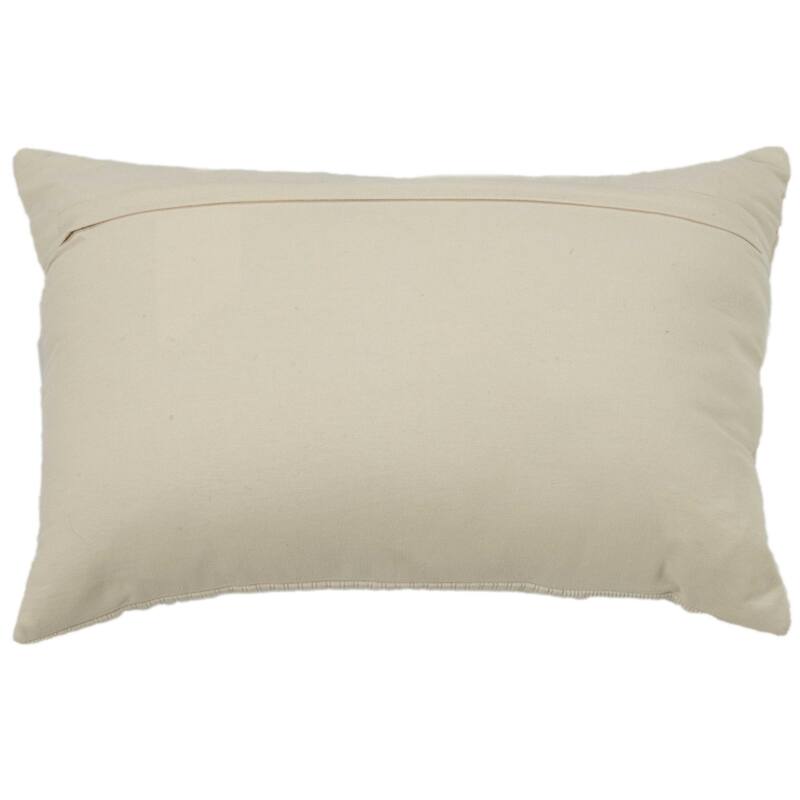 Rizzy Home Solid Corduroy Modern Pattern Blocked Throw Pillow