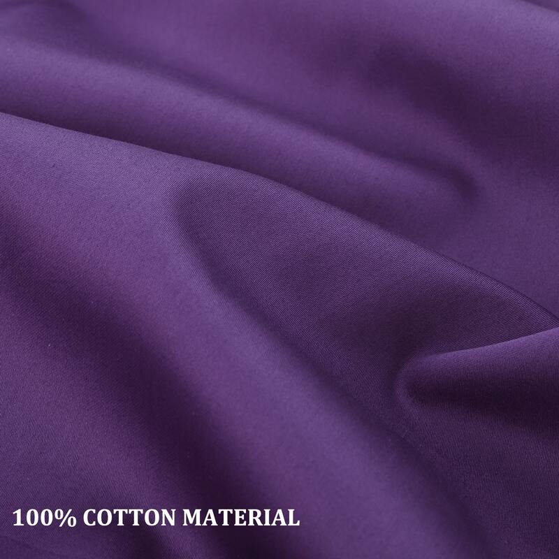 Pillowcase Set of 2 Soft Cotton with Zipper