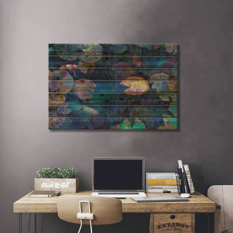 Lilian Koy Print On Wood by Iris Scott - Multi-Color