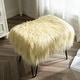 preview thumbnail 35 of 44, Silver Orchid Sterling Shaggy Fauxfur Ottoman Bench