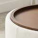 preview thumbnail 37 of 51, Huimo Modern round wooden tray Ottoman with Storage