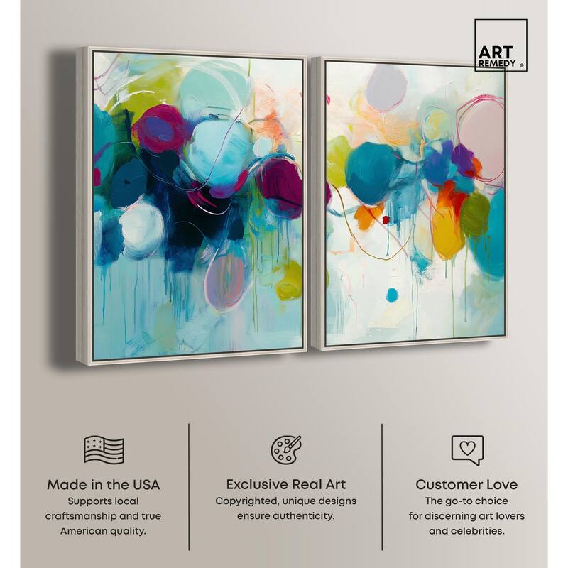Expressive Flow I Canvas Set of 2 by Art Remedy