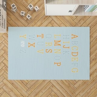 Alphabet Rug Blue ALPHABET BLUE Area Rug By Kavka Designs - Bed Bath & Beyond - 35595363