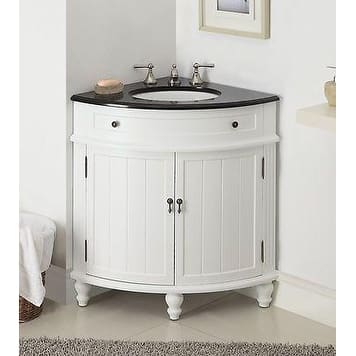 24-inch Benton Collection Triadsville Slim Corner Bathroom Sink Vanity