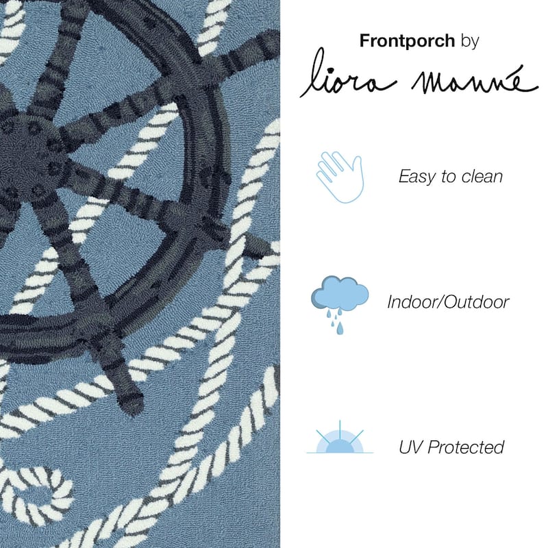 Liora Manne Frontporch Captain's Wheel Indoor/Outdoor Area Rug