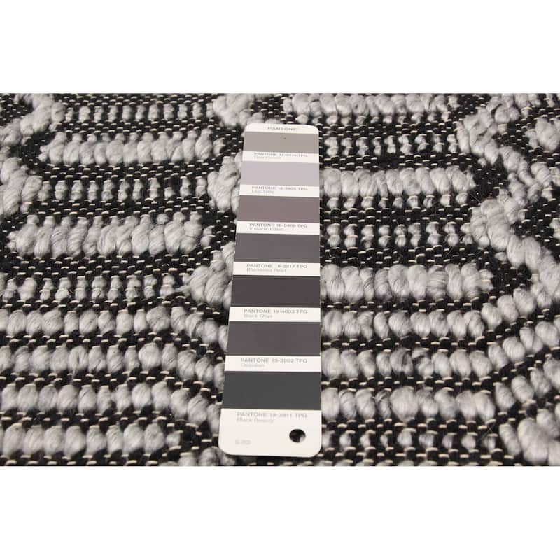 ECARPETGALLERY Braid weave Sienna Grey Wool Rug - 5'2 x 7'9