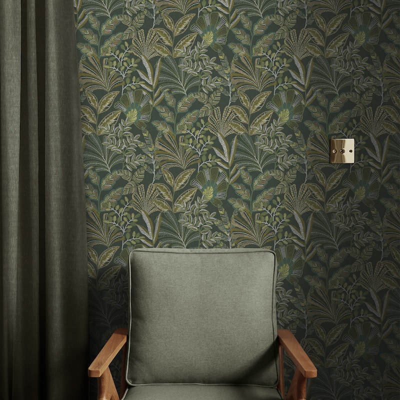 Graham & Brown Vendura Weave Emerald Wallpaper