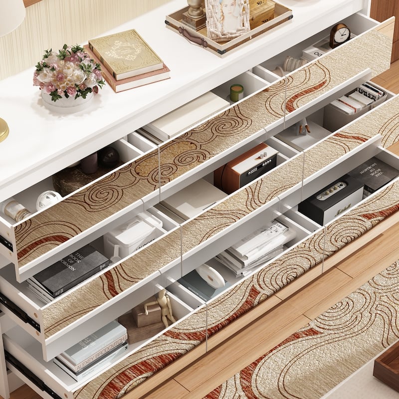 Modern Dresser for Bedroom 9 Drawers Wood Dresser Chest of Drawers