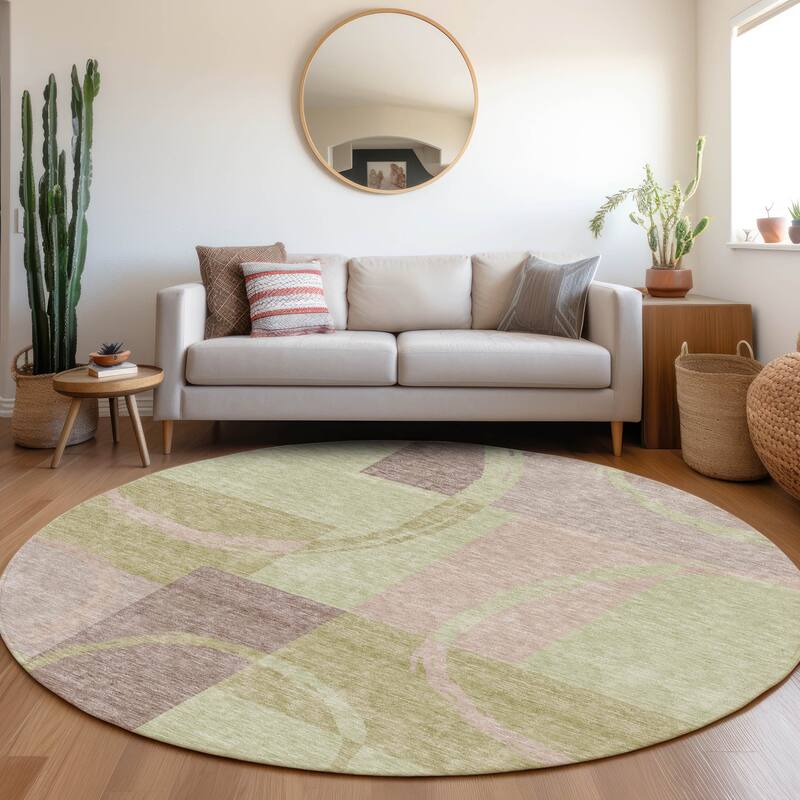 Premium Washable Super Soft Modern Casual Mayfield Rug - Blush - 8' x 8'