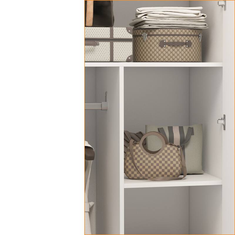 63"W x 70.9"H Armoire Two Cabinet With Four Doors Large