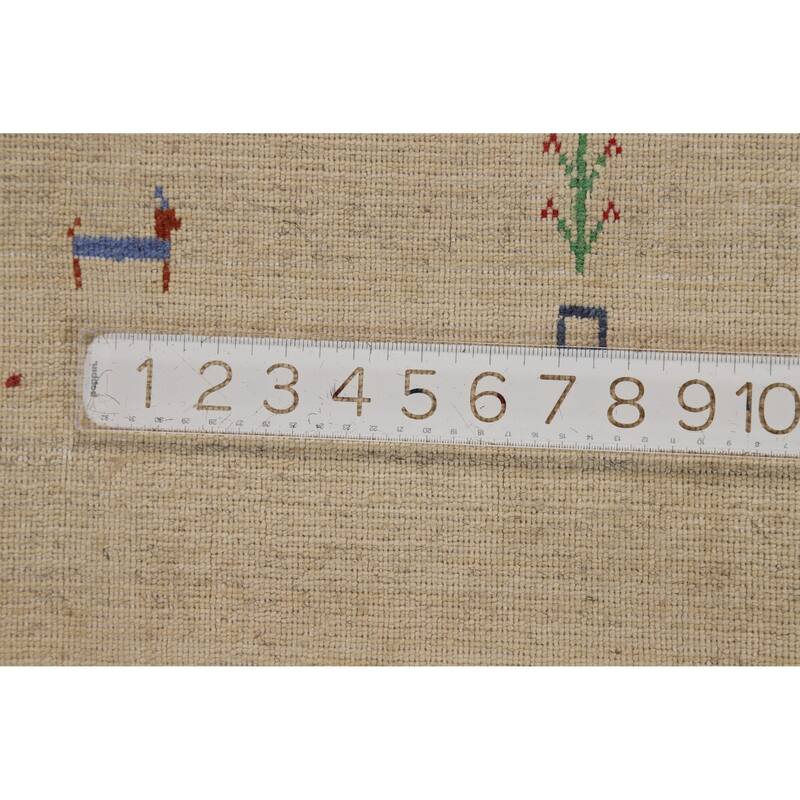 Tribal Gabbeh Indian Foyer Rug Handmade Oriental Silk Carpet - 3'0"x 4'10"