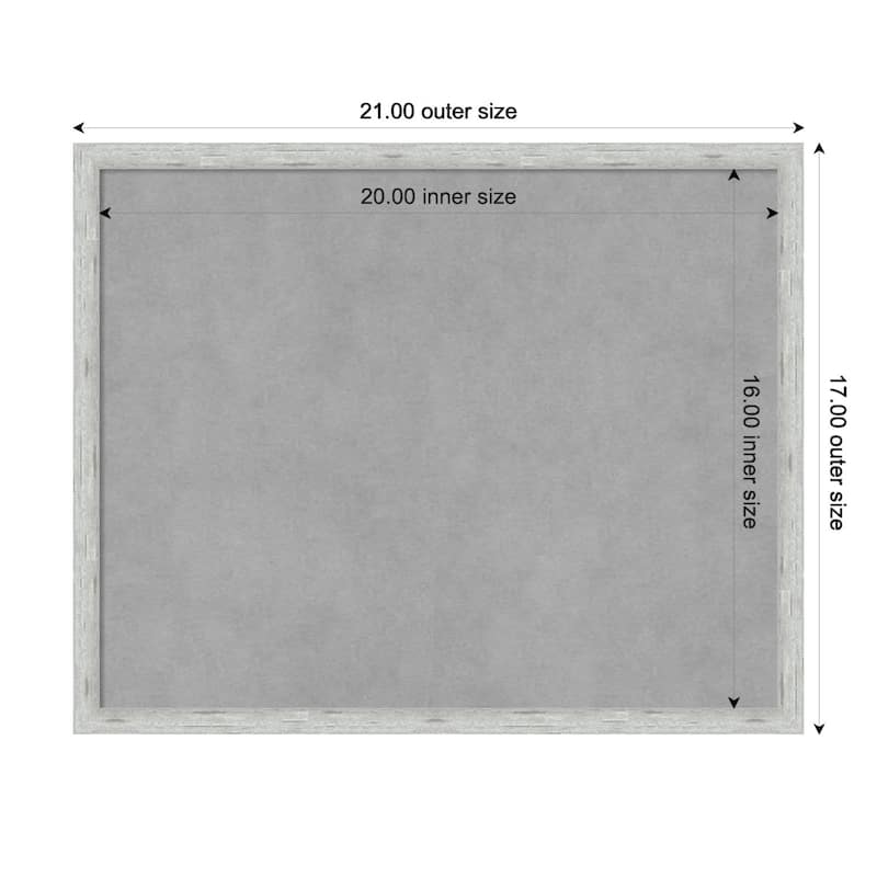 Amanti Art Imprint Silver Framed Magnetic Board - Board Size 20x16