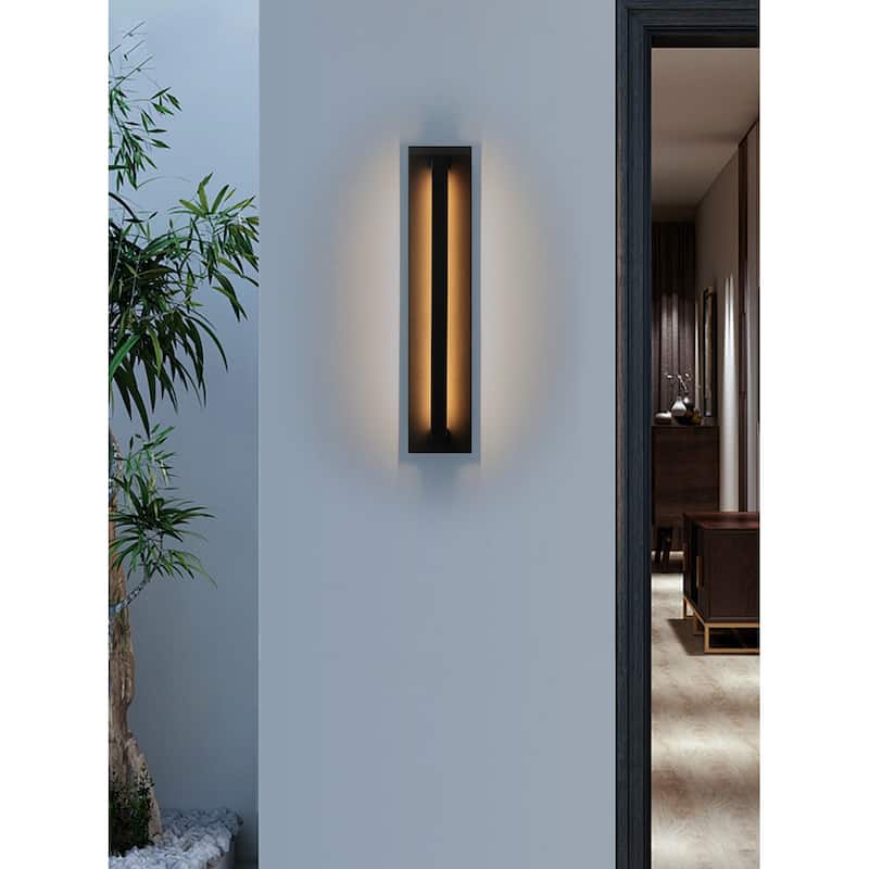 Long Modern Outdoor LED Wall Sconce - 23"