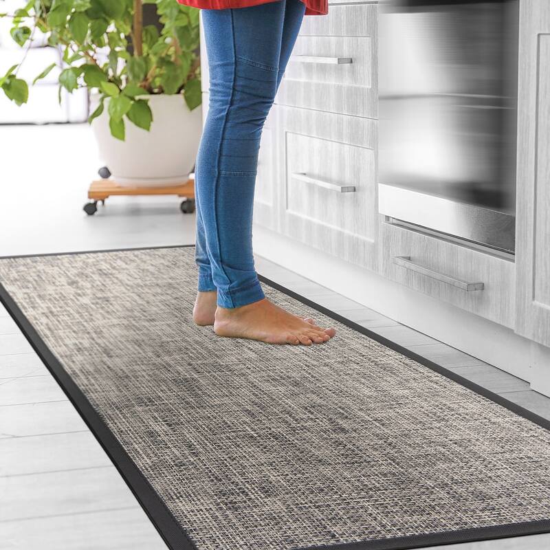 World Rug Gallery Basketweave Textline Anti-Fatigue Standing Mat