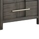 preview thumbnail 4 of 4, Transitional Solid Wood Night Stand With Two Drawers, Gray