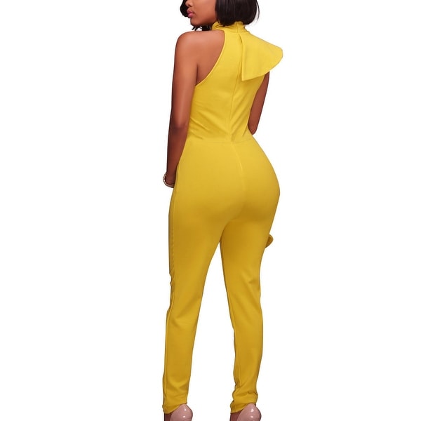 Women's Tights Large Swing Ruffled Sleeveless Sexy Jumpsuit. Opens flyout.