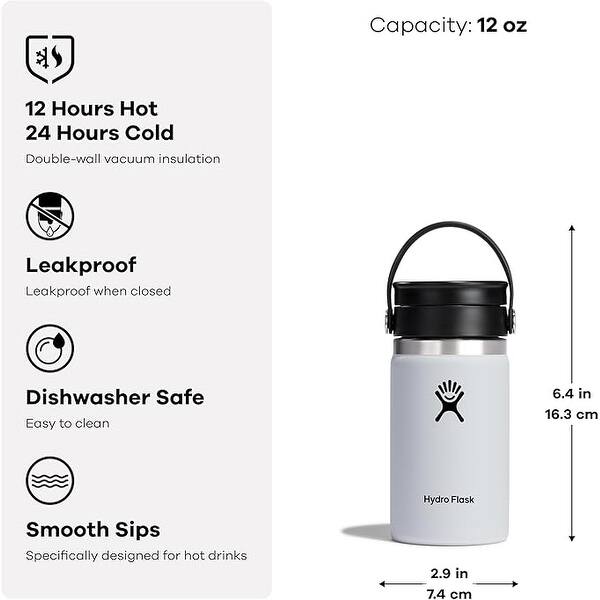 Hydro Flask Insulated Wide Mouth Water Bottle Mug with Sip lid, 12 oz -  Lupine - Bed Bath & Beyond - 42394342
