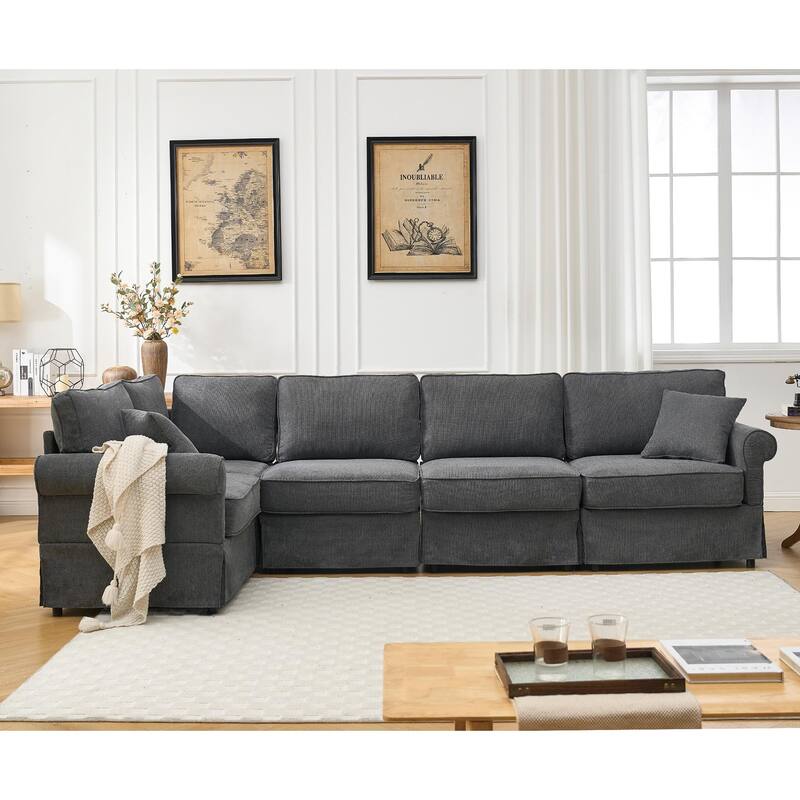 Modular Sectional Sofa Set Convertible L Shaped Couch