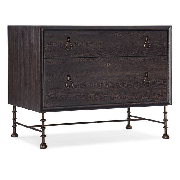 slide 2 of 5, Hooker Furniture 6700-10466-98 Big Sky 38" Wide 2 Drawer Wood Filing Charred Timber