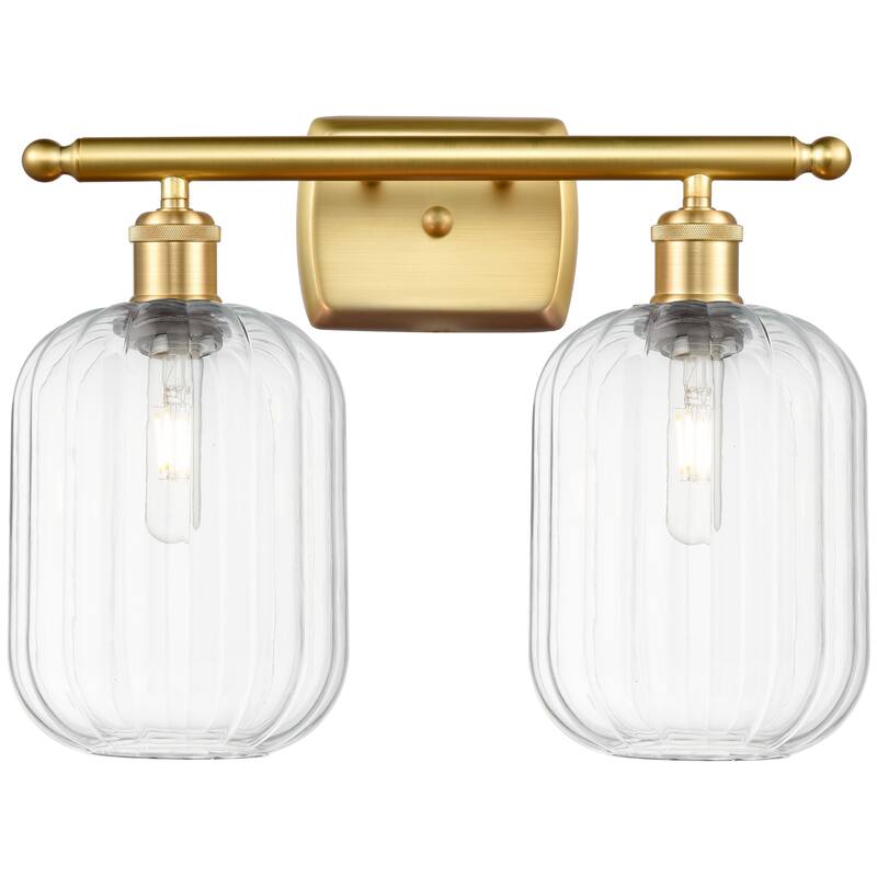 Innovations Lighting Endless Possibilities Ballston - Preston - 2 Light 17" Jar Shade Bath Vanity Light - Clear/Satin Gold