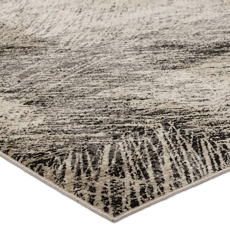 Natanael Abstract Black/ Taupe Area Rug