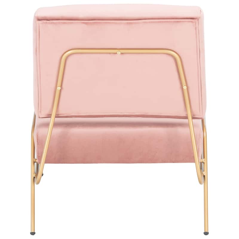 SAFAVIEH Riekie Glam Velvet Accent Chair - 26.6" W x 30" L x 30" H - 27Wx30Dx30H