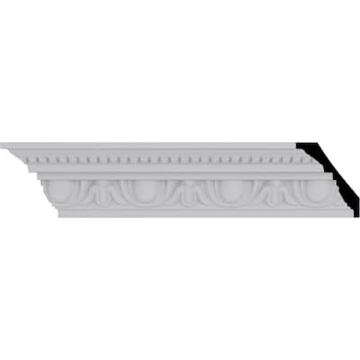 Traditional Egg & Dart with Beads Crown Moulding - 3 1/4"H x 2 3/4"P x 4 3/8"F x 94 1/2"L