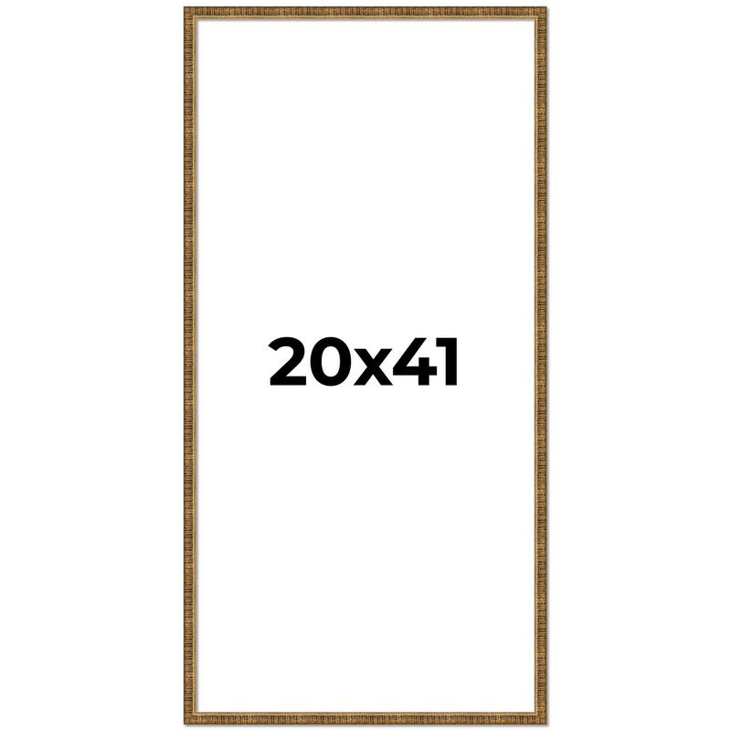 20x41 Frame Gold Solid Wood Picture Frame - Complete Modern Photo